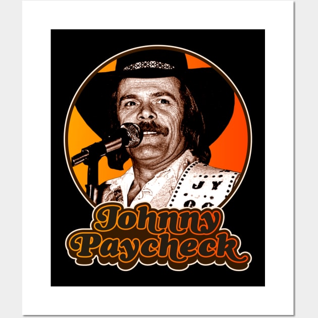 Retro Johnny Paycheck Tribute Wall Art by darklordpug